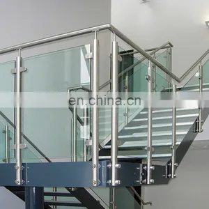 Hot Selling Stainless Steel Balustrade Stair Railing Hanrail Post Glass Clamp Fittings thumbnail-5