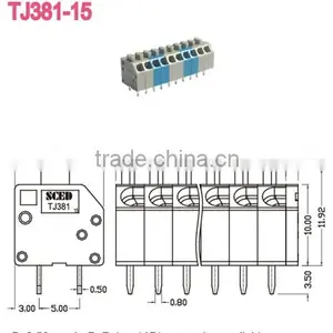 Termin Block 3.50mm Screwless Pcb Spring Terminal Block For Electric Power Security Termin Block thumbnail-2