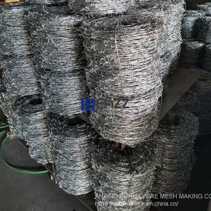 Hot Dipped Galvanized Steel Double Twist Barbed Wire for Security Fencing thumbnail-4