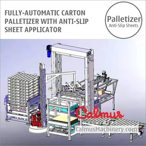 Anti-Slip Sheet Applicator Case Palletizing Machine Carton Palletizer thumbnail-1