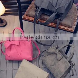 C89491A Factory Wholesale Women Bowknot pu Handbags Fashion Lady Bags thumbnail-3