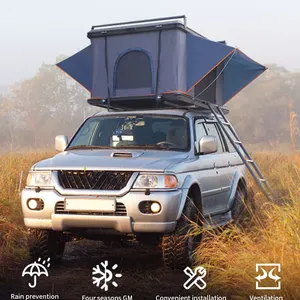 Aluminum Shell Roof Top Tent Camper Car 4X4 Roof Top Tent With Luggage Rack thumbnail-1