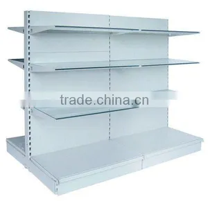 Best Selling Square-tube Glass Backboard Gondola Shelf thumbnail-1