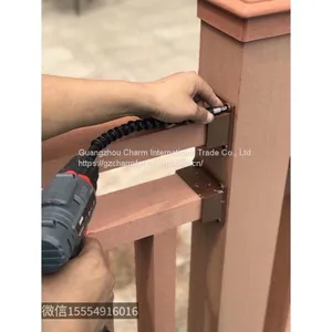 Fence, Fence, Garden, Fence, Internal and External Connectors, Wood Plastic Accessories, Floor Fastener 80 * 35 thumbnail-3
