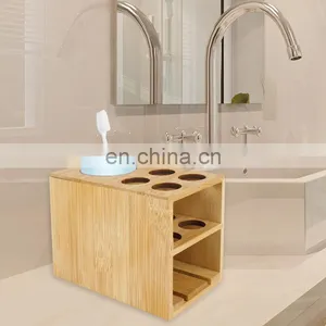 Cheap Price High Quality Bamboo Toothbrush Holder Rack For Bathroom thumbnail-3