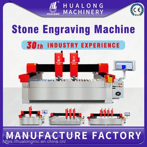 HUALONG Machinery HLSD-1530M-2 Hot Sale Tombstone Carving Milling Machine 3d Stone Cnc Router Marble Granite Engraving for Sale thumbnail-1