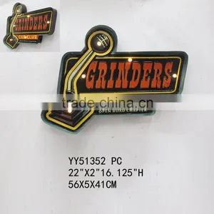Car Club Vintage Embossed LED Tin Sign for Wall Decor, Factory Metal Wall Plaque thumbnail-1
