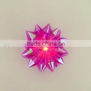 LED Lighting Gift Decorate Star Ribbon Bow, Holiday Ligthing Iridescent Loops Bow thumbnail-4