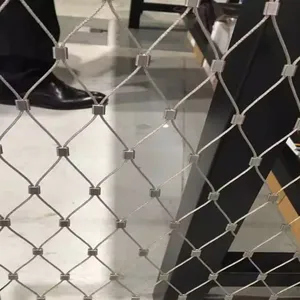 Industrial Safety Stainless Steel Rope Mesh Compatible With Guardrail and Cage Systems thumbnail-1
