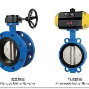 Cast Iron Steel Full PTFE Lined Flange End Wafer Type Butterfly Valve thumbnail-5