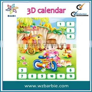 2014 Customized PVC 3D Wall Calendar thumbnail-1