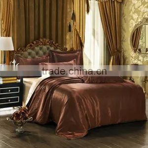 Pure Color Double Tencel 4pcs Bedding Sets Mulberry Silk Quilt Cover Sheetshotel Bedding Wholesale thumbnail-4