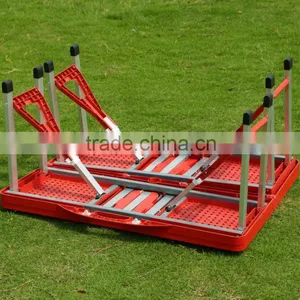 Portable Plastic Folding Table and Chairs Red Tables thumbnail-4