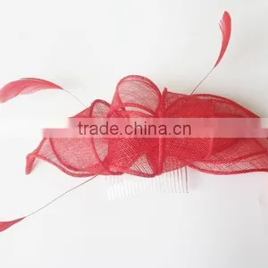 Fashion Lady Kentucky Derby Races Sinamay Fascinator on Comb thumbnail-2