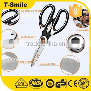 Multifuctional Plastic and Rubber Handle Special Blade Kitchen Scissor thumbnail-1