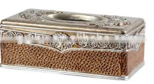 Hot Sale Brown Leather Tissue Box for Gifts Factory thumbnail-1