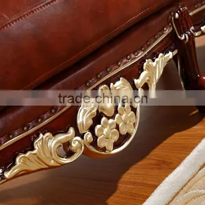 Premium Quality Brown Traditional European Wooden Sofa Set Designs thumbnail-4