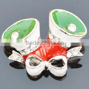 Double Trumpets Brooches With Crystal Stud thumbnail-1