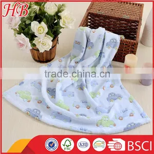 Fashion Super Soft Jacquard Car Coral Fleece Baby Blanket thumbnail-3