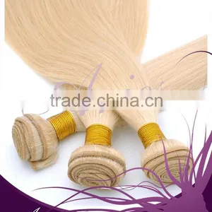 Wholesale High Quality Human Hair Extensions Blonde Color Straight Silky Hair Weave thumbnail-4