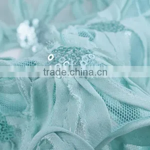 Sequins Chiffon Ribbon Circle Embroidery Design for Girl Dress thumbnail-4