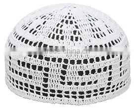 White Muslim Prayer Knitted Caps thumbnail-6