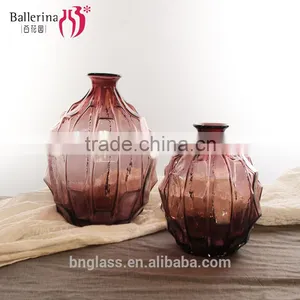 Oval Color Art Glass Vase thumbnail-1