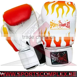 Boxing Gloves Fancy Fire Print Muay Thai Kickboxing Fitness MMA Sparring Practice Punching Bag Gloves Stock in Belgium Europe thumbnail-1