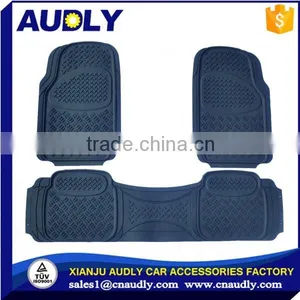 Universal Fit Diamond Design Black Large Automotive Runner PVC Rubber Car Mat thumbnail-1