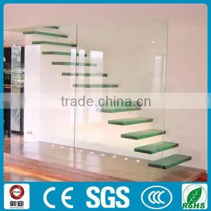 Architectural Safety Laminated Glass Floating Staircase With Hidden Beam thumbnail-1