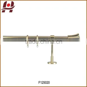 F125020-metal Iron Aluminium Stainless Steel Brass Plated Plain Twisted Extensible Telescopic Window Curtain Poles Rods Pipes thumbnail-1