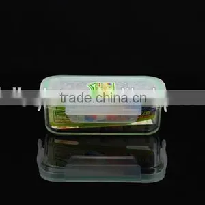 Rectangle Glass Bowl With White Plastic Cap thumbnail-2