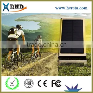 Classic Aluminum Alloy 20000mAh Dual Usb Portable Solar Panel Power Bank thumbnail-1