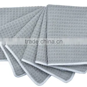 Sinland Microfiber Waffle Weave Kitchen Towels Dish Cloth 16inch X 24inch Grey thumbnail-4
