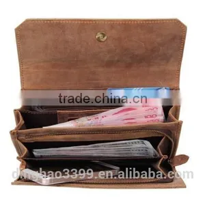 Hot Sale Fashion Wallet Vintage Real Leather Wallet Men's Phone Case Wallet thumbnail-5