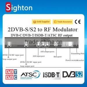 Digital Satellite Modulator 2channel Dvb-s Dvb-s2 to Dvb-c rf Modulator thumbnail-1