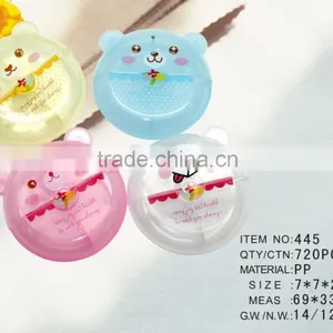 Animal Design Sliding Opening Round Box With Two Ears 2 Cells thumbnail-1
