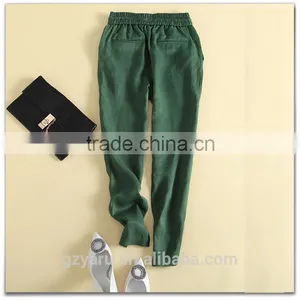 Elastic Draw Cord Comfort All-match Casual Trousers for Ladies Pants thumbnail-3