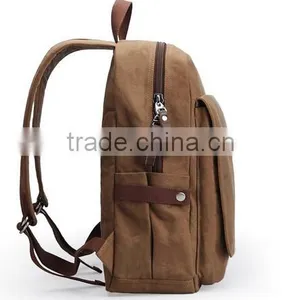 Amazon Functional Vintage Canvas Laptop Backpack For Travel thumbnail-2