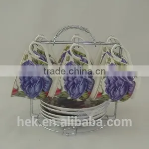 Bulk Ceramic Porcelain Tea Cup and Saucer Sets thumbnail-3