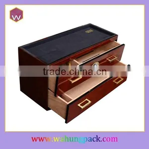 Stylish High Quality Wooden Case Cigar Packaging Box With Drawers Collection thumbnail-1