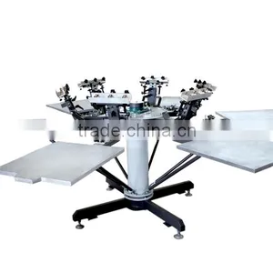 TM-R6-1 6-color Fabric Textile Printing Manual Rotary Screen Printer Machine thumbnail-1