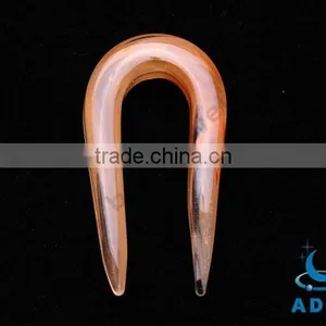 Indian U-shape Glass Earring Expander Tunnel Plug thumbnail-1