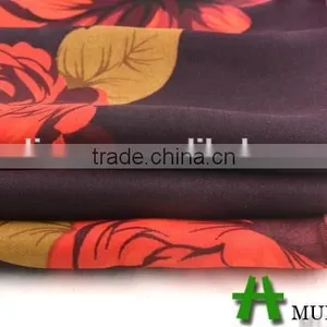 Shaoxing Textile Polyester 50D Floral Satin Fabric/ Womens Satin Pajamas Fabric thumbnail-4