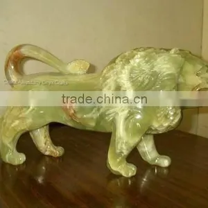 Multi Green Onyx Lion Figurines thumbnail-1