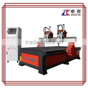 Vacuum System for Soft Wood 3D CNC Wood Milling Machine 1325 With Two 5.5KW Spindle thumbnail-2