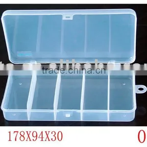 Small Size Transparent 5 Compartments Fishing Lure Box thumbnail-1