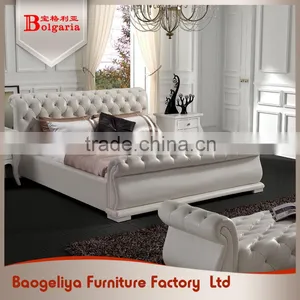 Modern Furniture Design Hotel Leather Double Bed Design Furniture thumbnail-1