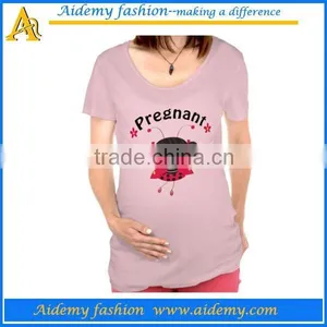 Wholesale Custom High Quality Maternity t Shirts in Print Logo thumbnail-3