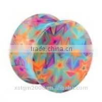 Print Flower Acrylic Ear Plug Jewelrys thumbnail-1